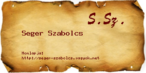 Seger Szabolcs névjegykártya